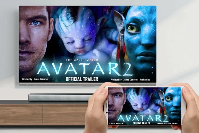 Ultra clear and stable screen projection, synchronization of sound and image.